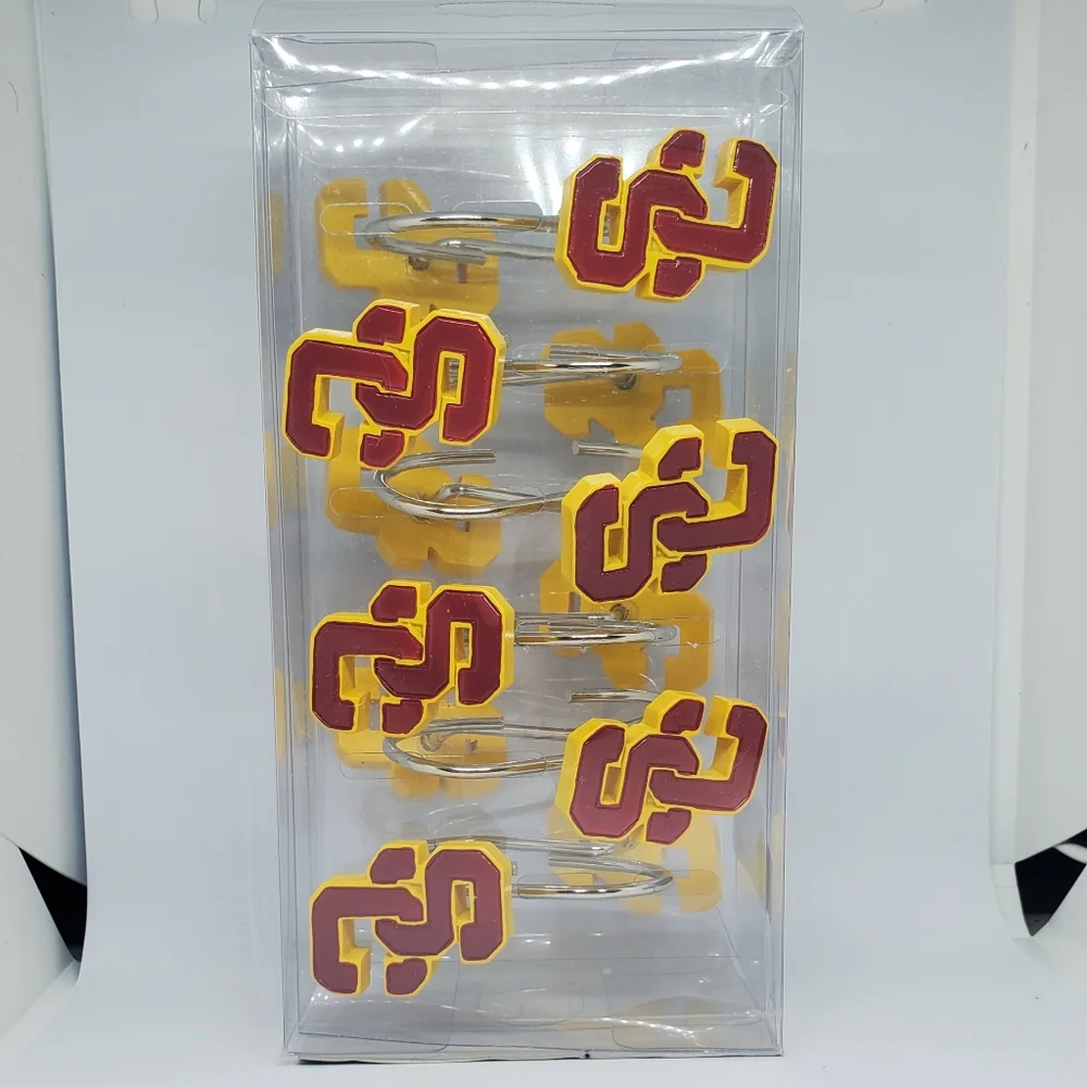 USC University of Southern California Trojans Shower Curtain Hooks Rings…